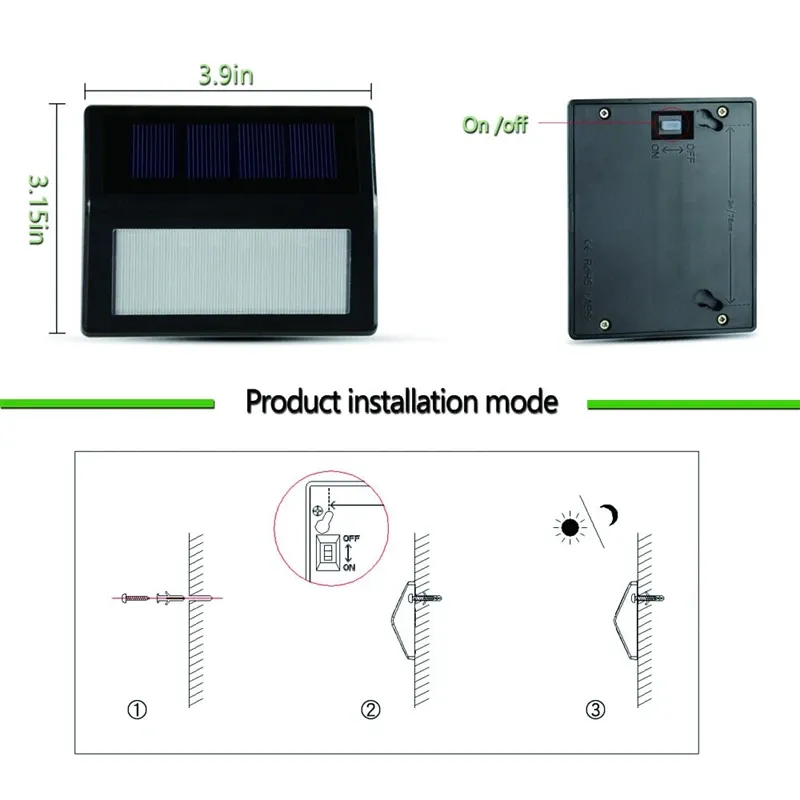 Solar Stair Lights - Outdoor LED Step Lamps 3