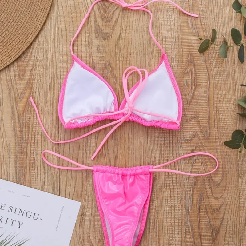 Shiny PU Micro Bikini Set 2025 5