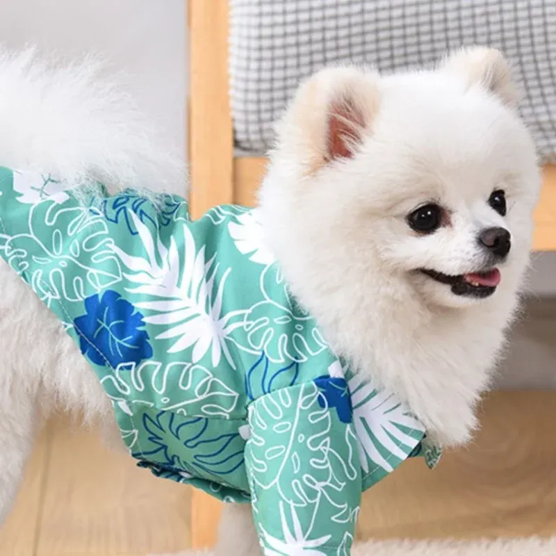 Hawaiian Coconut Print Pet Shirts 3
