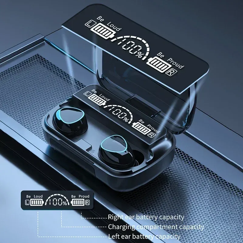 M10 Bluetooth Earphones with LED Display 2