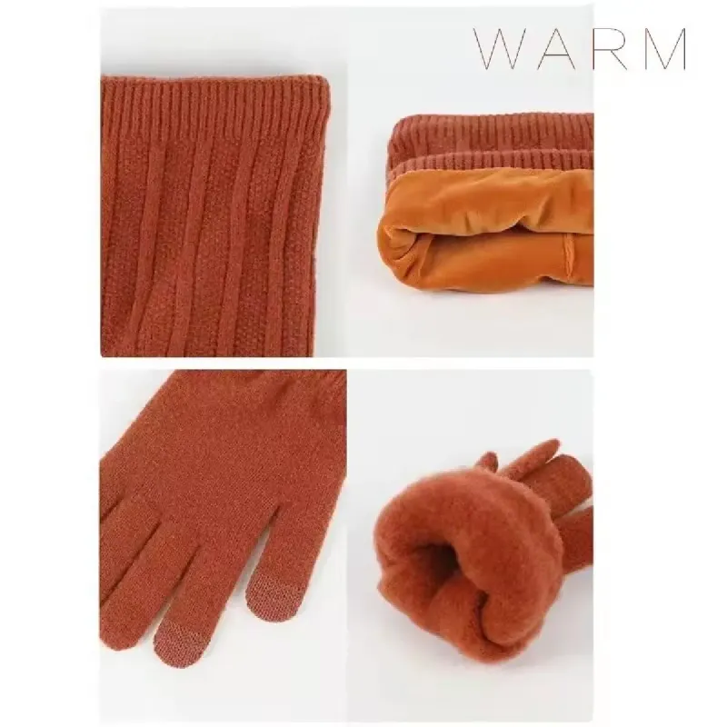 Winter Beanie Gloves Snood Scarf Set 3pcs 5