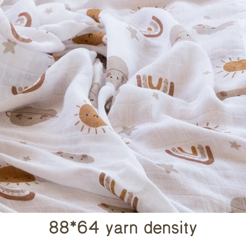 Bamboo Cotton Muslin Swaddle Blanket 3