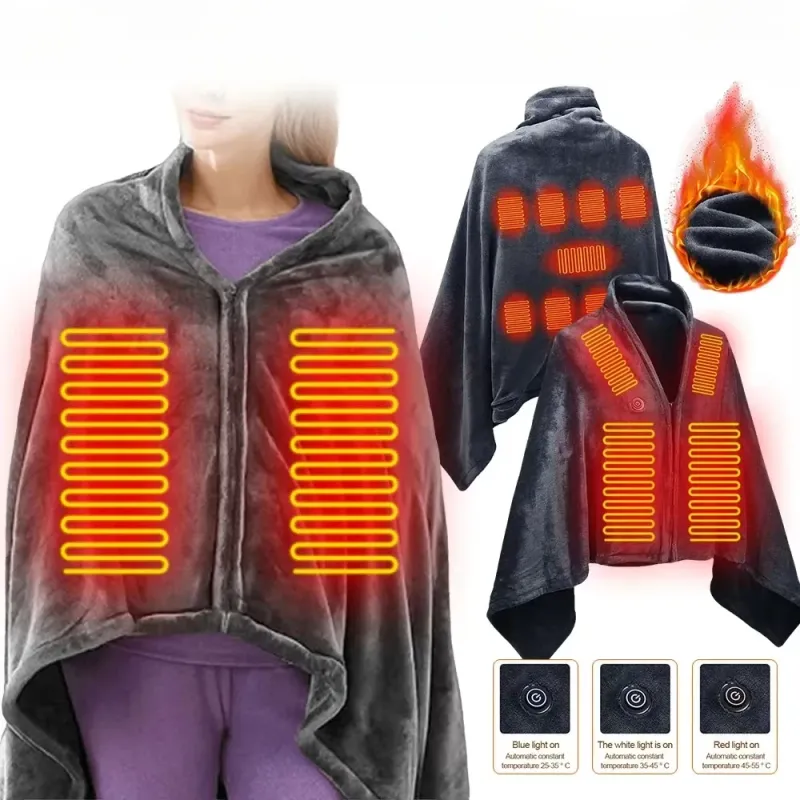 USB Fleece Electric Heated Lap Blanket 1