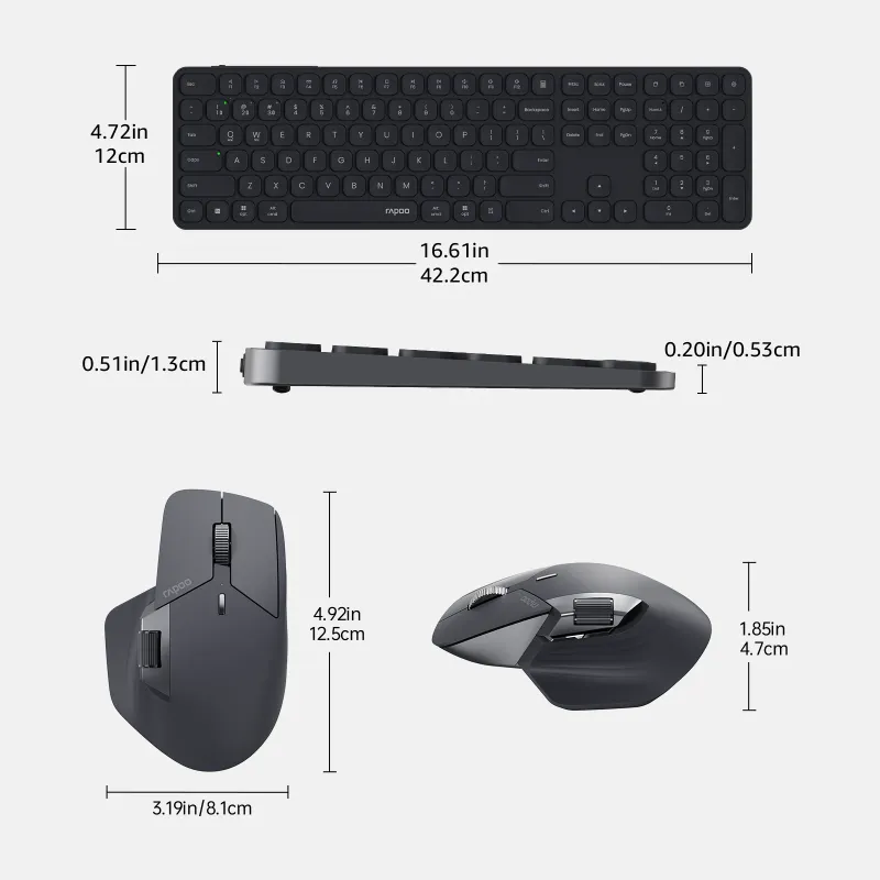 Rapoo 9560M Wireless Keyboard & Mouse Combo 6