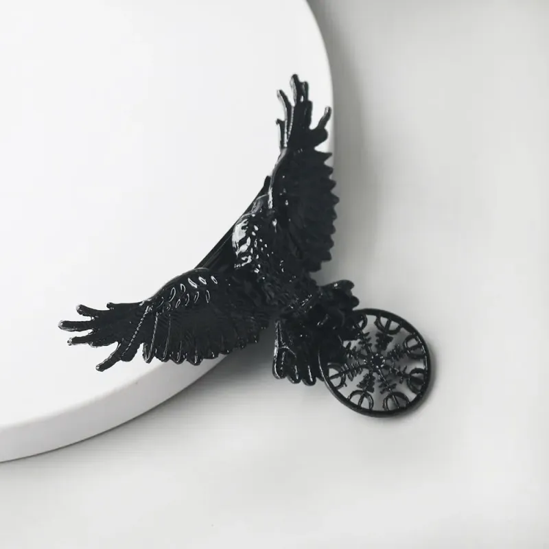 Gothic Crow Hairclip Barrette 3