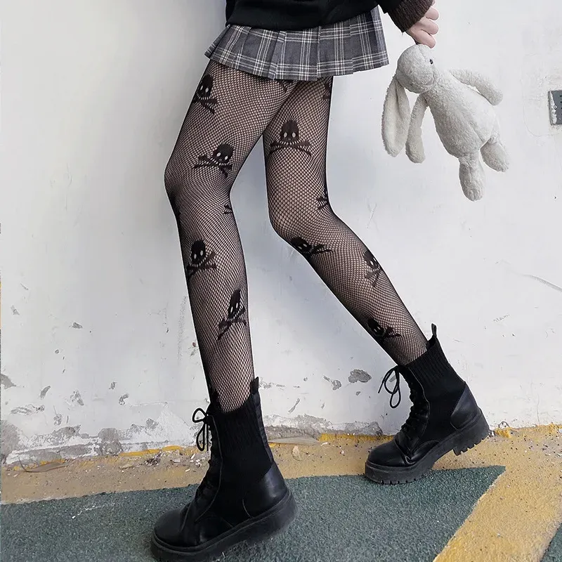 Black Spider Web Fishnet Pantyhose 4
