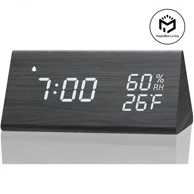 Wooden Digital Alarm Clock 1