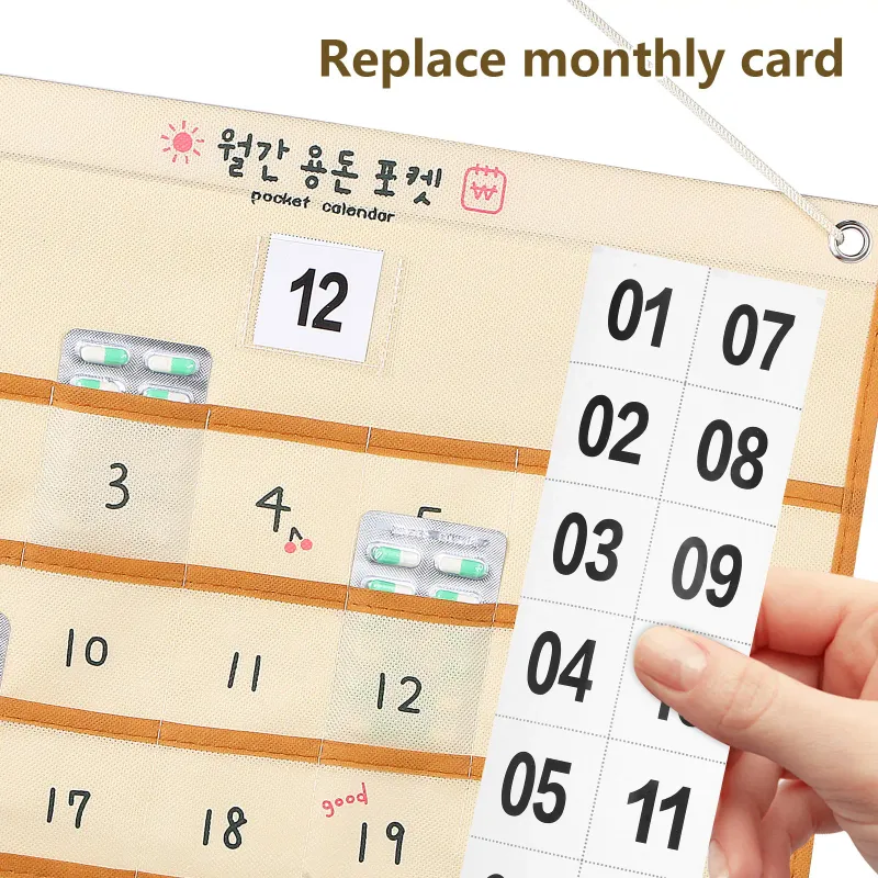 Monthly Calendar Pocket Organizer 6