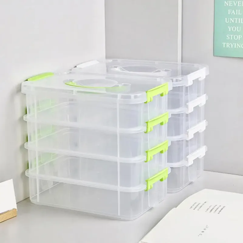 4-Tier Stackable Storage Box With Lid 6