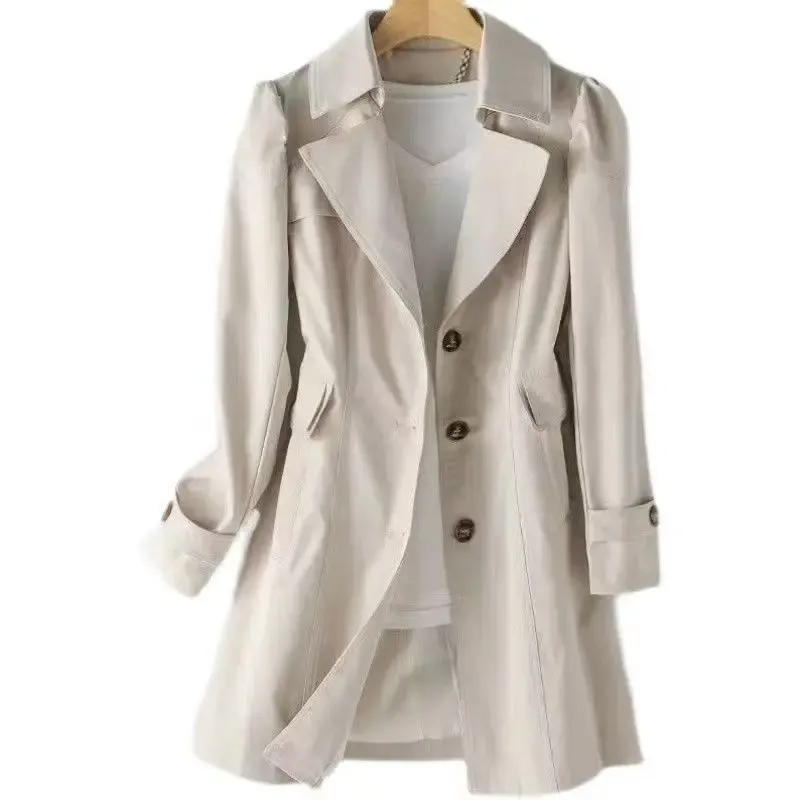 Korean Slim Trench Coat Women 1