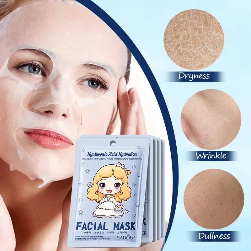 SADOER Hyaluronic Acid Collagen Face Masks 5