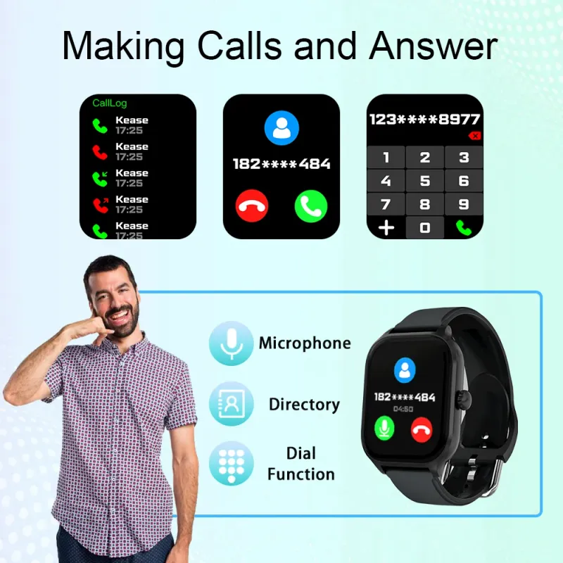 LAXASFIT H9 Smart Watch with Bluetooth Calling 3