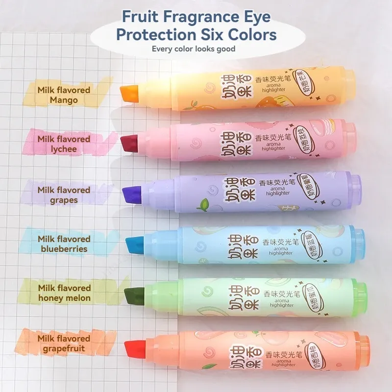 6pc Pastel Scented Highlighter Set 6