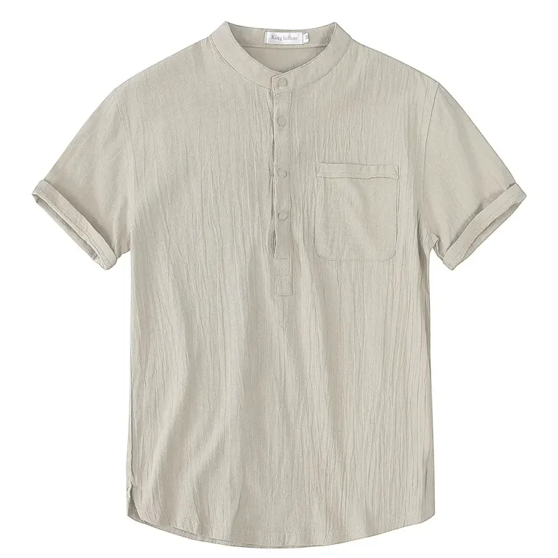 Cotton Linen Blend Men's T-Shirt 6