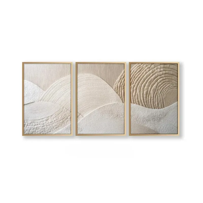 Boho Neutral Mountain Canvas Art Set 5