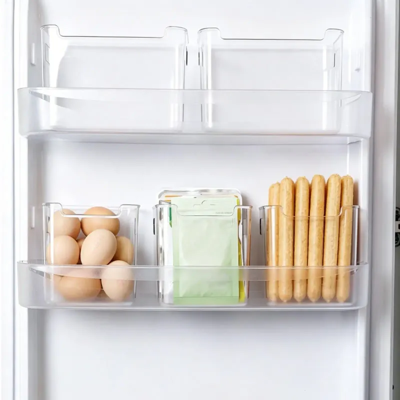 Clear Stackable Freezer Organizer Bins 6