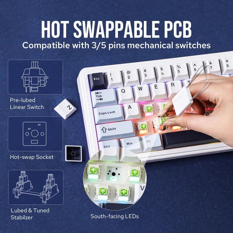 EPOMAKER x AULA F65 65% Wireless Mechanical Keyboard 6