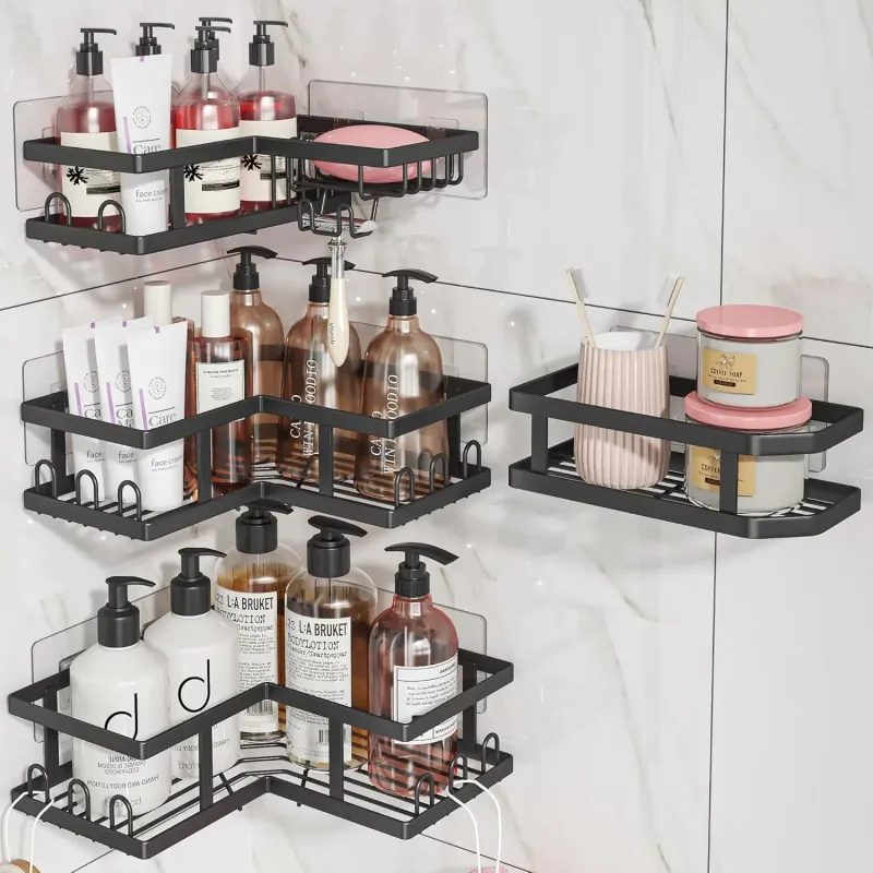 No-Drill Corner Shower Caddy 4-Pack 1