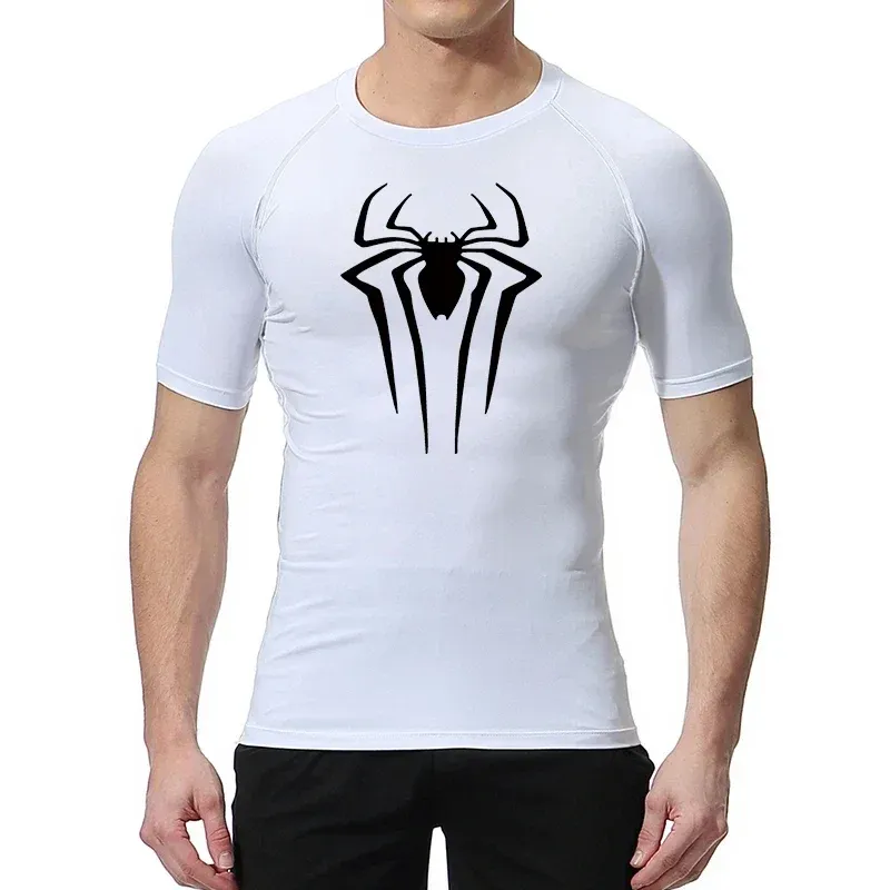 Spider Print Compression Shirt Men 4