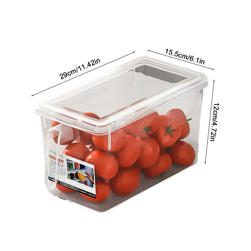 Clear Stackable Fridge Storage Bins 2