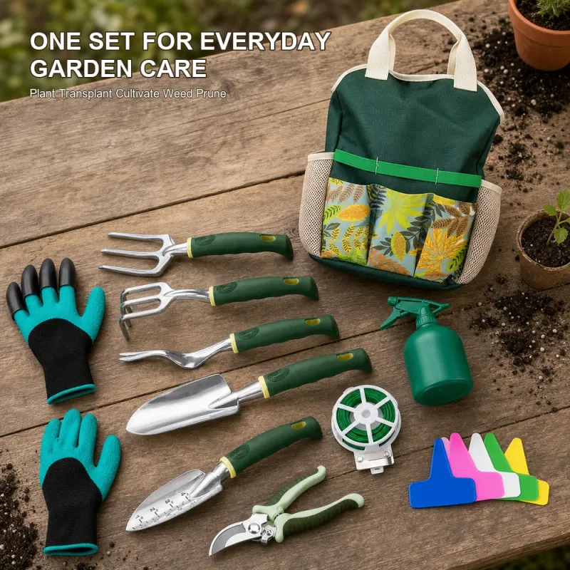 16-Piece Aluminum Garden Tool Set with Tote 3