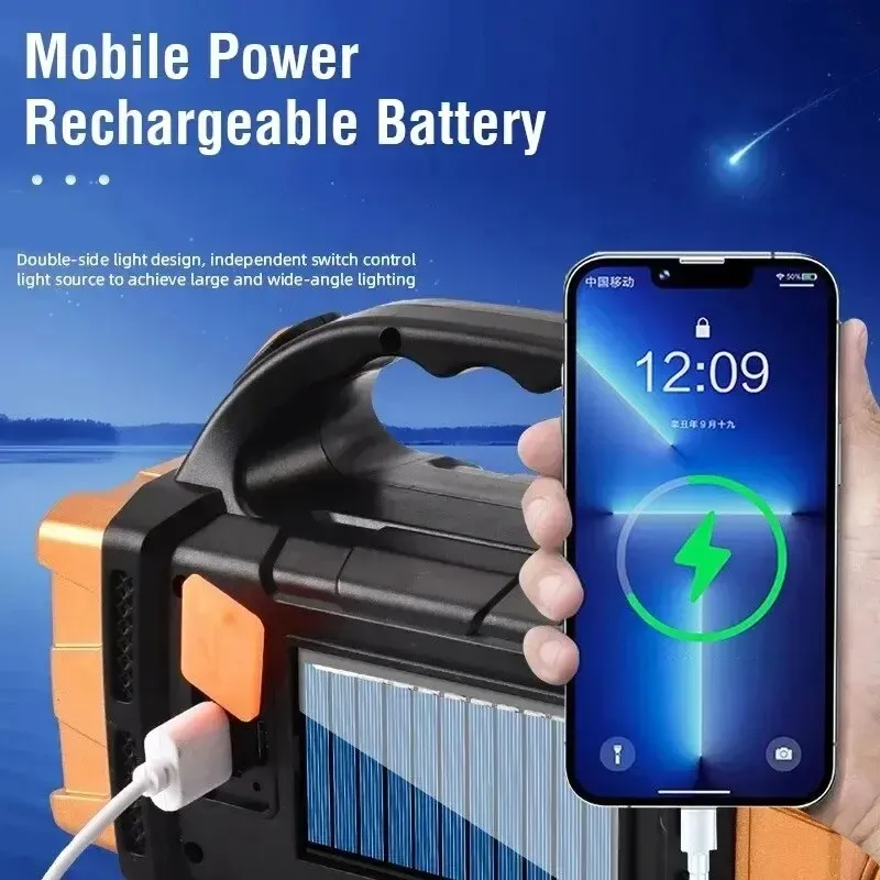 Solar USB Rechargeable Flashlight & Work Light 3