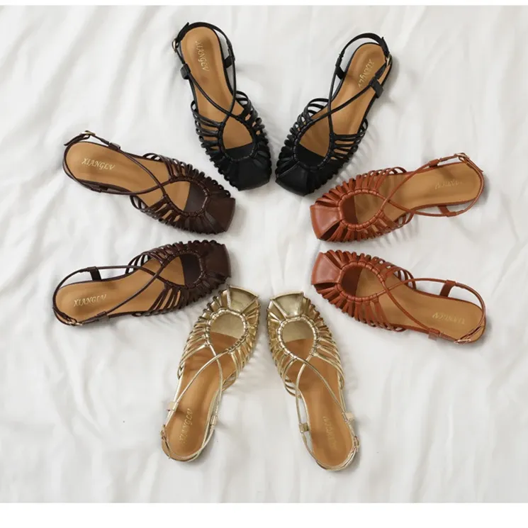 ZAROY Women Flat Roman Sandals 5