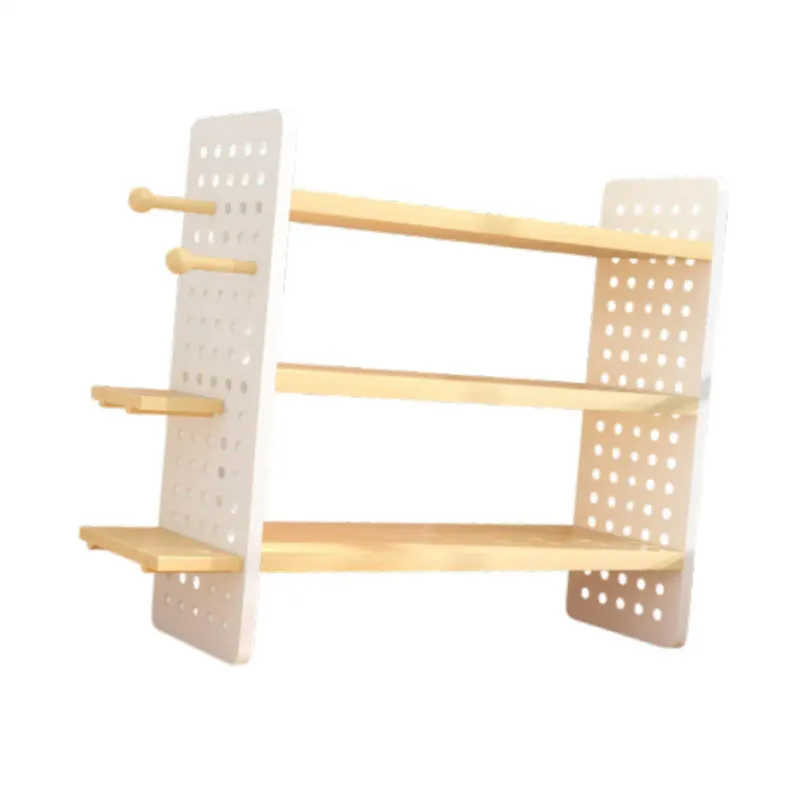 3-Tier Wood Desktop Organizer Rack 6