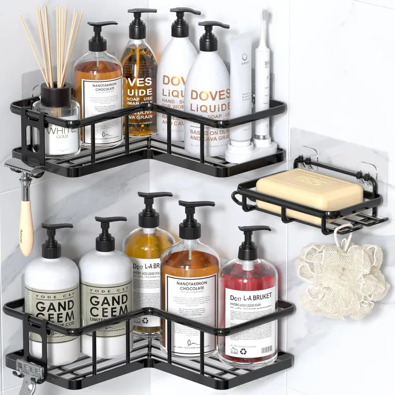 3-Pack Corner Shower Caddy 1
