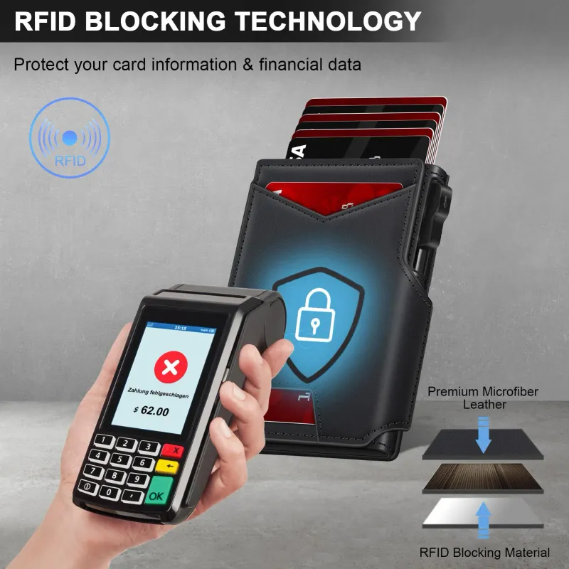 Slim RFID Blocking Leather Wallet 5