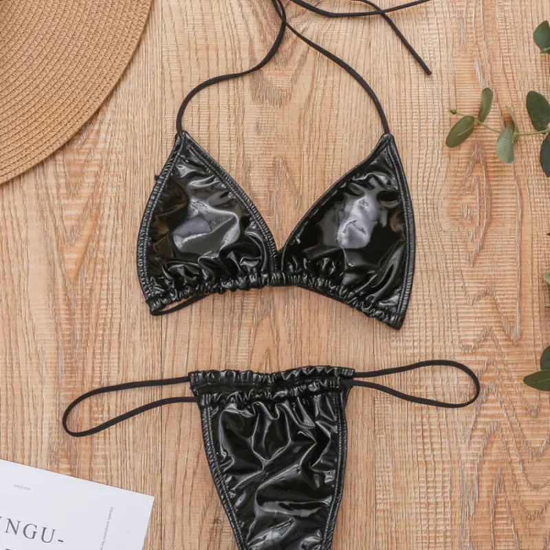 Shiny PU Micro Bikini Set 2025 1