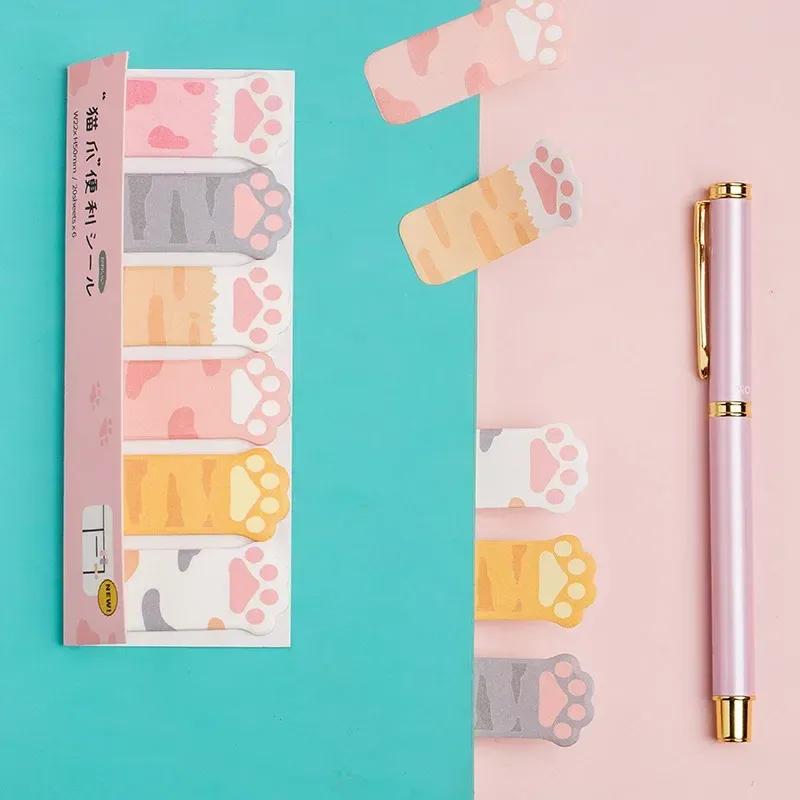 Kawaii Cat Paw Sticky Notes Set 3