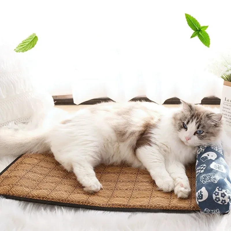 Natural Rattan Cat Cooling Mat 5