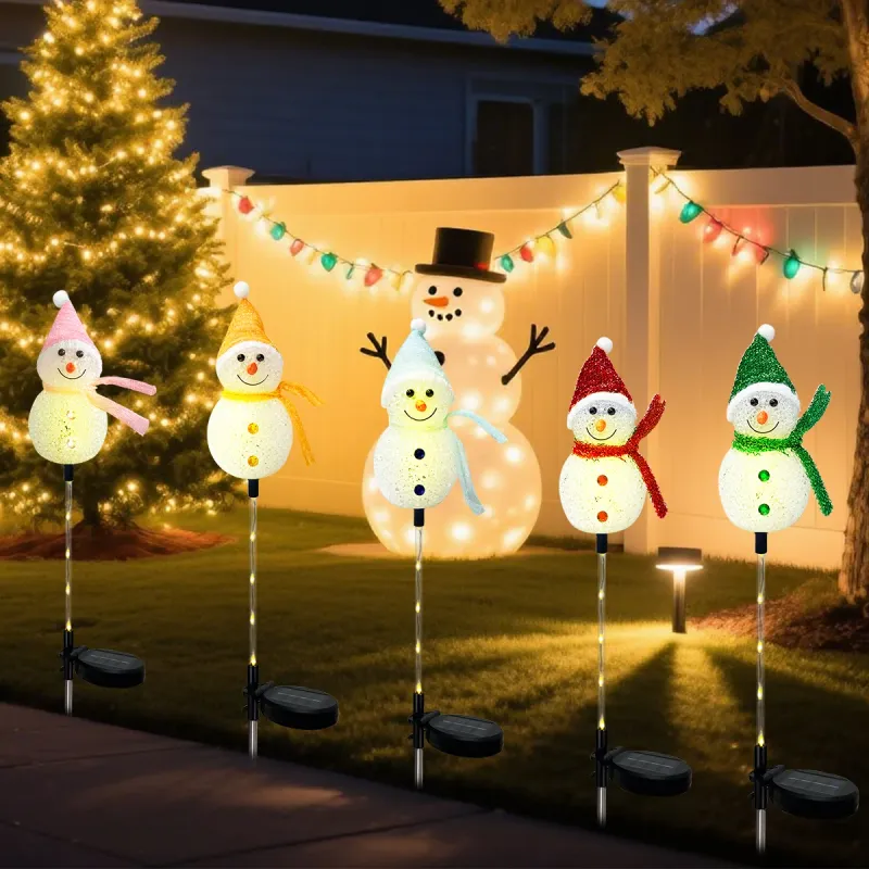 Snowman Solar LED Stake Lights 1