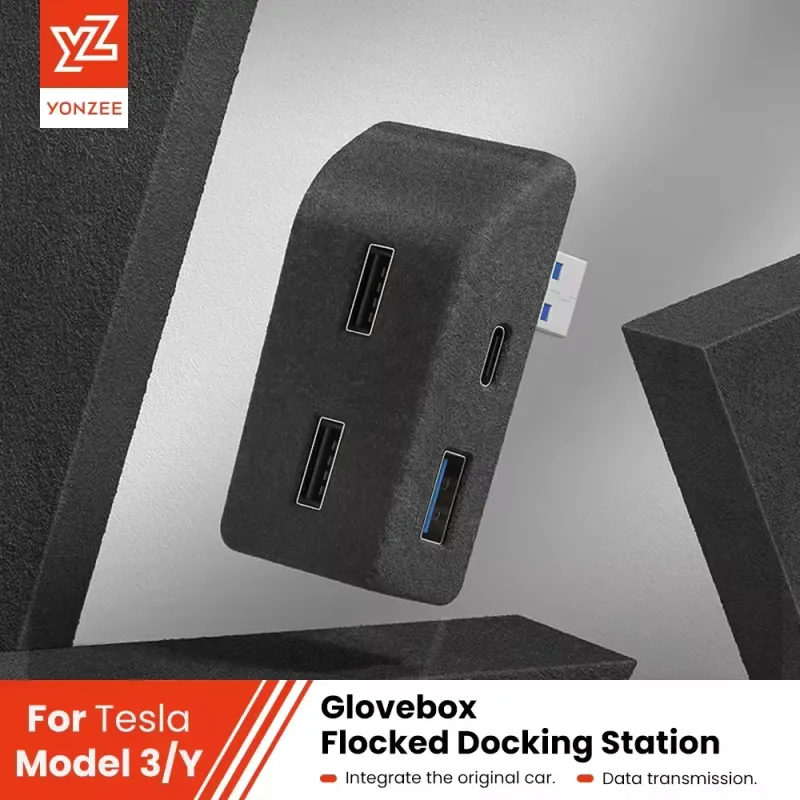 Tesla Model 3/Y Glove Box USB Hub 1