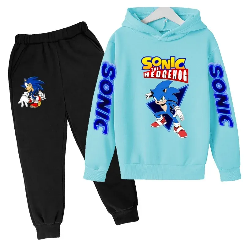Kids Supersonic Blue Hoodie & Pants Set 5