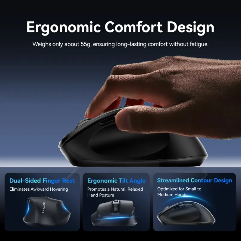Vention Dual-Mode Wireless Mouse 4000 DPI 5