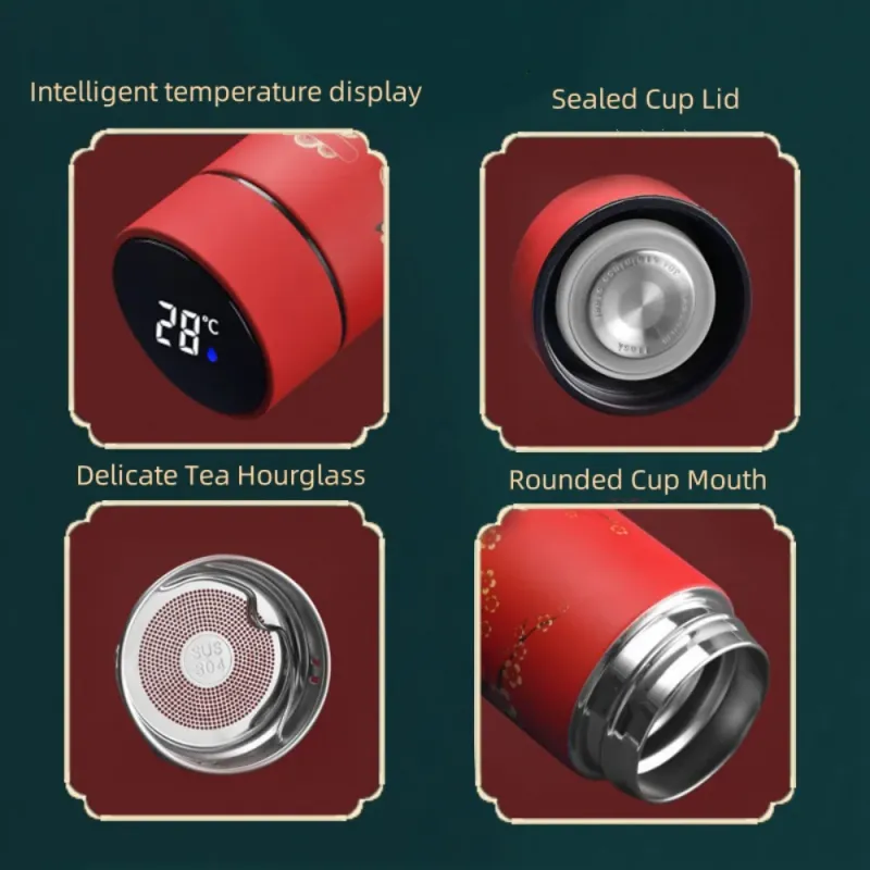 Retro Smart Insulated Vacuum Flask with LED Temperature Display 5