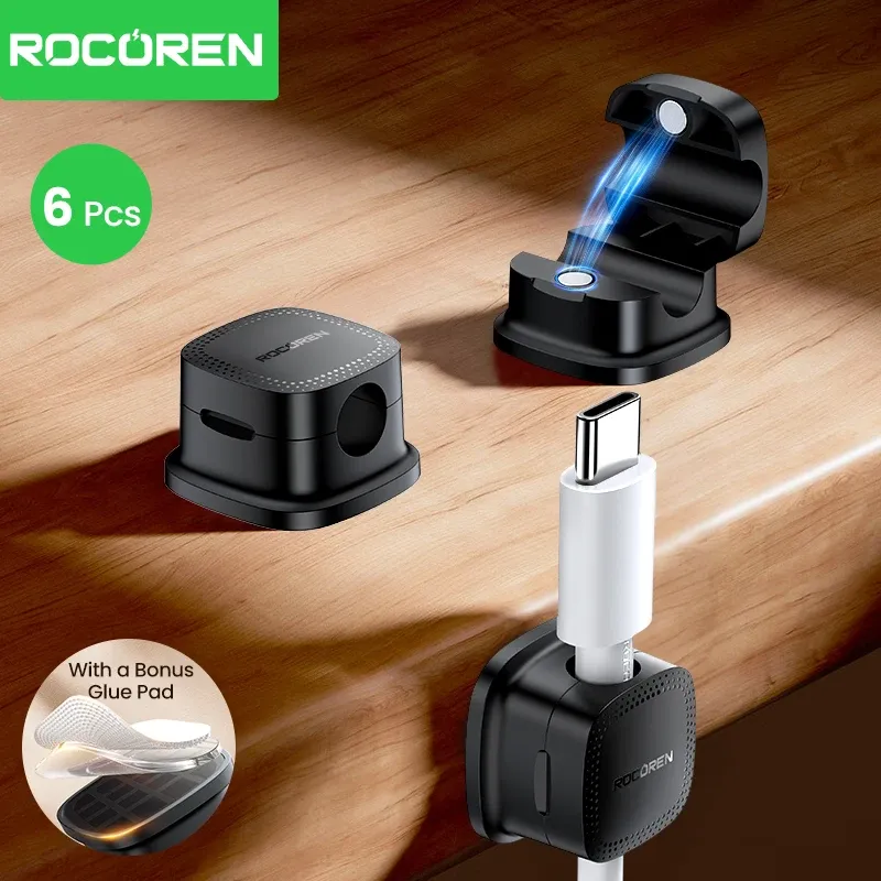 Rocoren Magnetic Cable Organizer 6-Pack 2