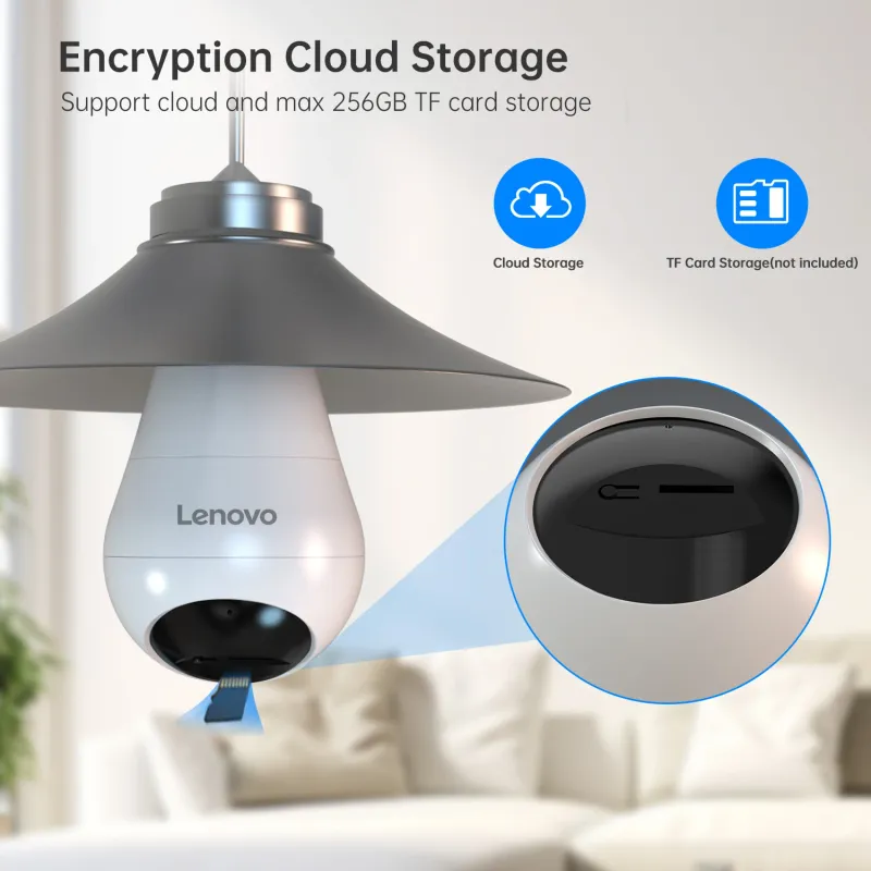 Lenovo 3MP WIFI E27 Bulb Security Camera 6