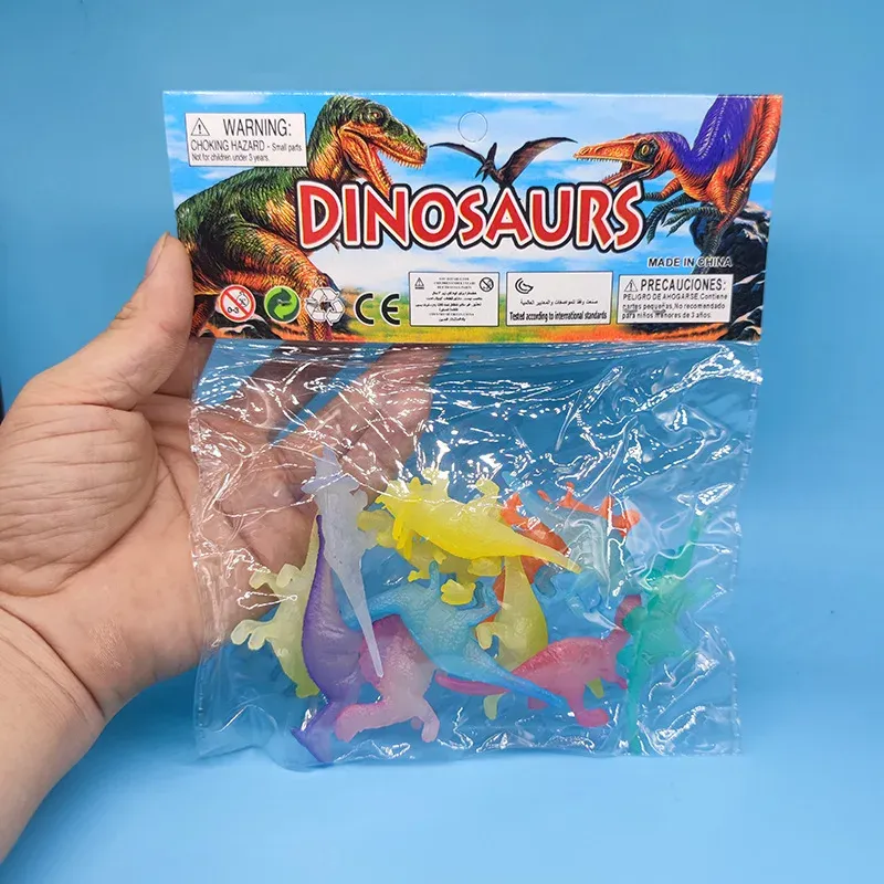 12PCS Glow in the Dark Mini Dinosaur Figures 3