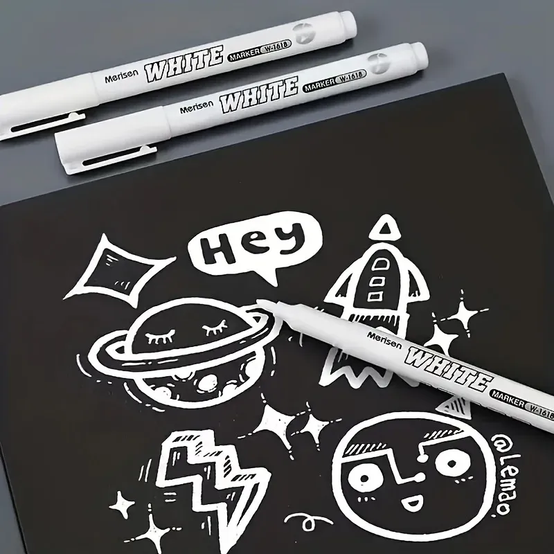 White Marker Pen Set Waterproof Permanent 5