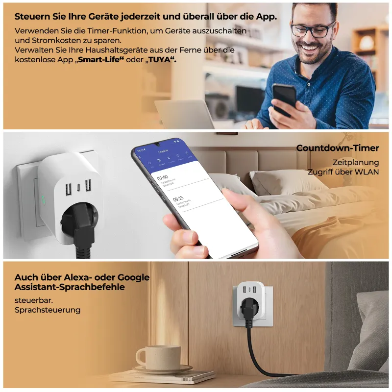 Smart WiFi Plug with USB & Power Monitor 5