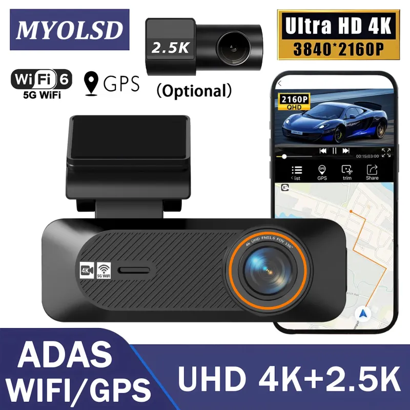 4K Dual Lens WiFi Car Dash Cam 1