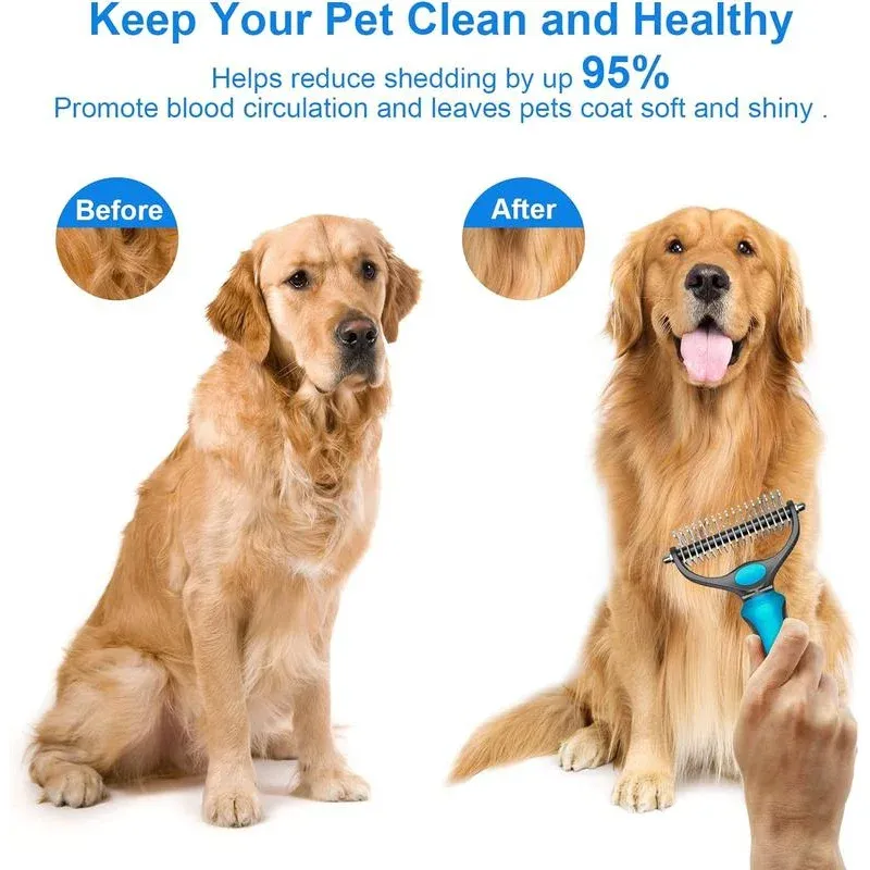 2-in-1 Pet Deshedding Brush 4