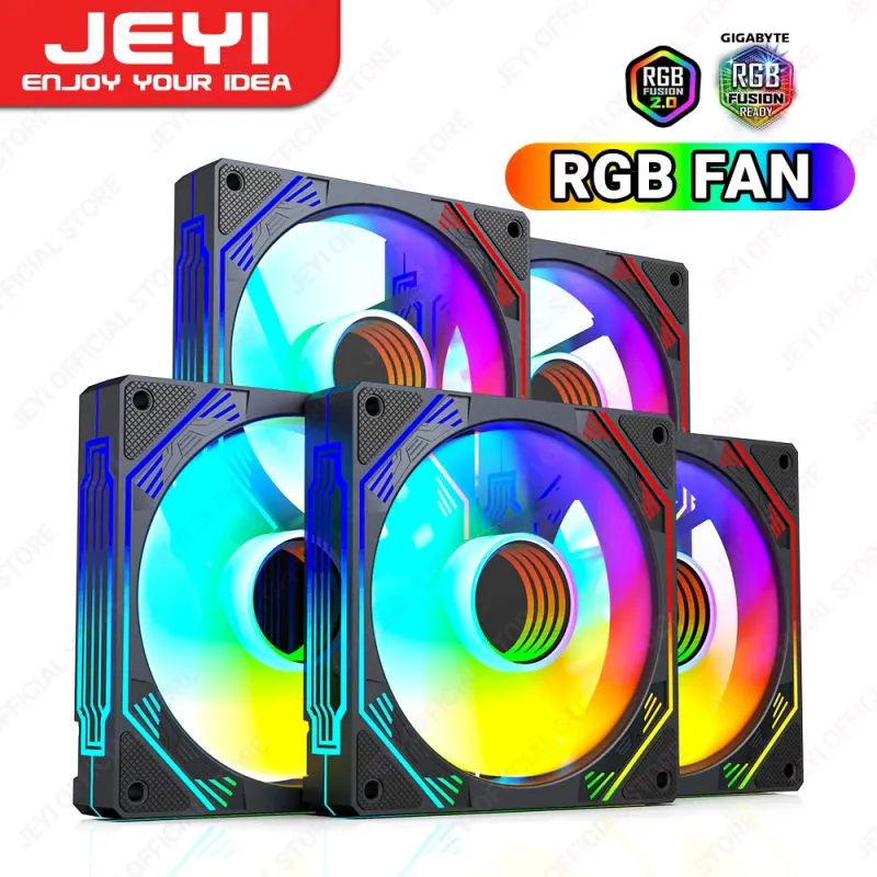 JEYI 120mm RGB PC Cooling Fan Kit 1
