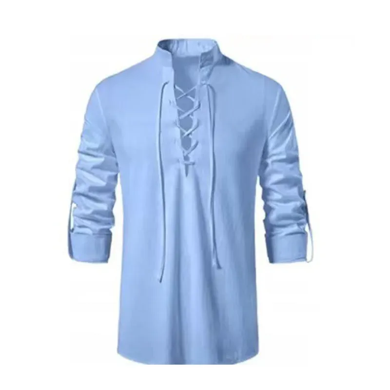 Medieval Viking Pirate Lace-Up Shirt 6
