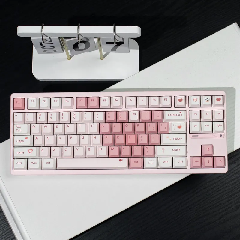 Love Heart Cherry Profile PBT Keycaps 1