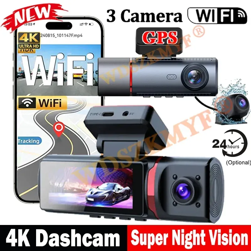 3-Channel 4K UHD Car Dash Cam 1