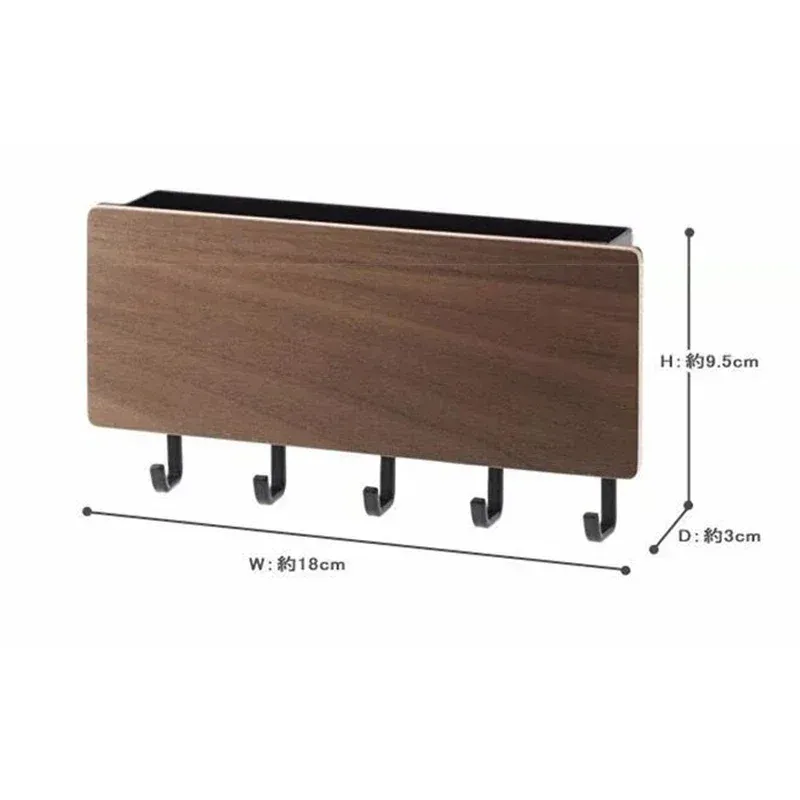 Bamboo Key Rack Wall Organizer 6